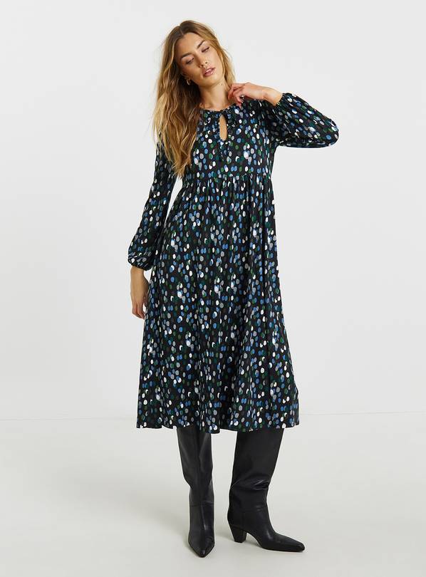 SIMPLY BE Supersoft Tie Neck Midi Dress 26